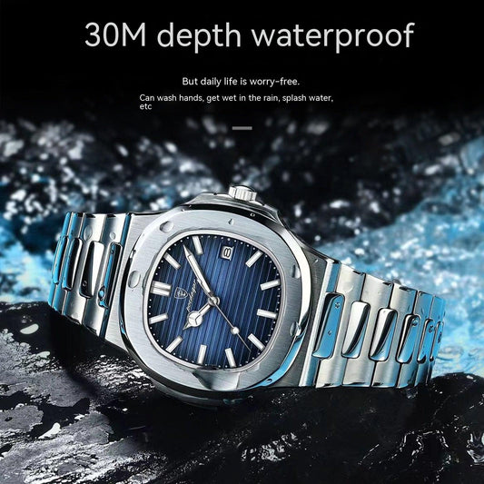 Waterproof men's wristwatch