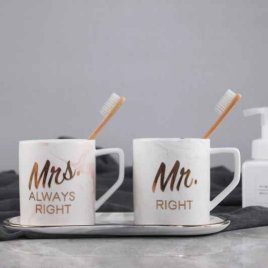 Marbling Couple Mug - Home Bliss Treasures 