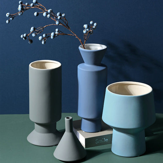 Nordic Modern Ceramic Vase - Home Bliss Treasures 
