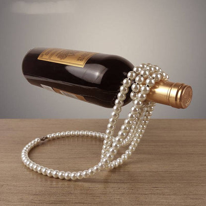 Pearl Necklace Wine Holder