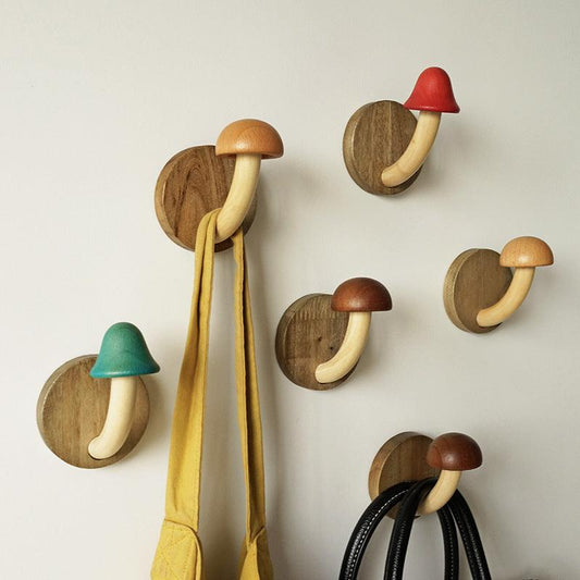 Mushroom-shaped coat hanger