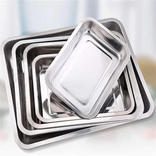 Stainless Steel Storage Plate Tray - Home Bliss Treasures 