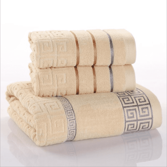 Three-piece cotton towel set - Home Bliss Treasures 
