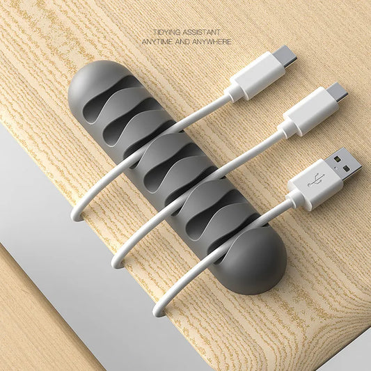 Flexi Grip Cable Organizer: Silicone Smart Holder for Wires and Cables