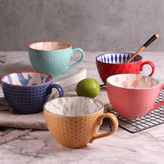 Hand-Painted Ceramic Coffee Mugs