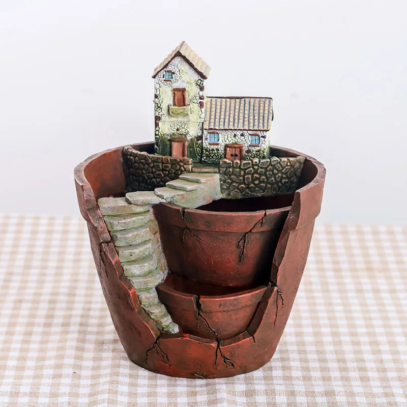 Farmhouse Desktop Succulent Pot