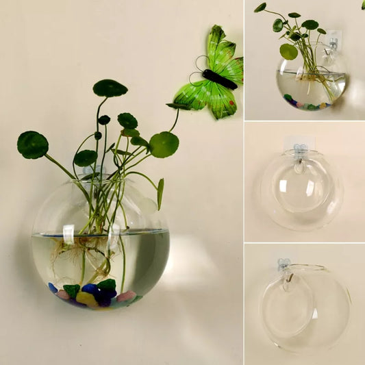 glass hanging vase