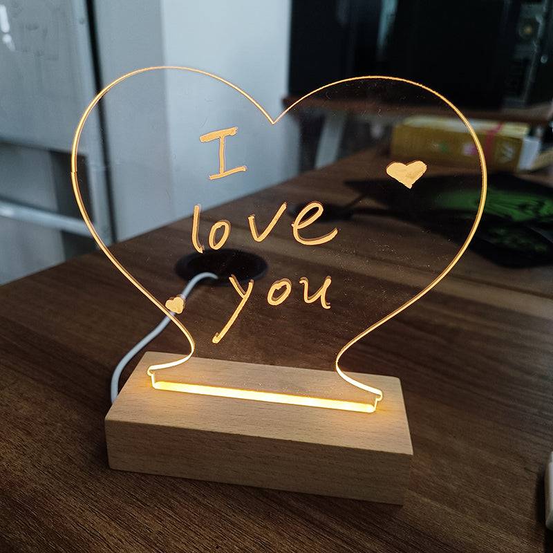 Led Note Board Night Light With Pen - Home Bliss Treasures 