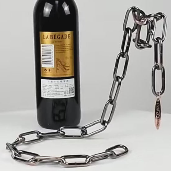 Suspended Wrought Iron Wine Rack