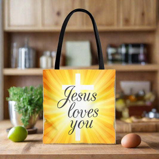 faith-inspired tote bag